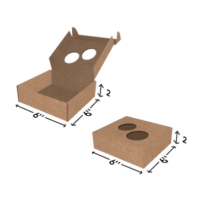 6 in x 6 in x 2 in 6 in x 6 in x 2 in
