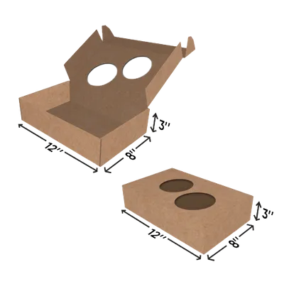 12 in x 8 in x 3 in 12 in x 8 in x 3 in