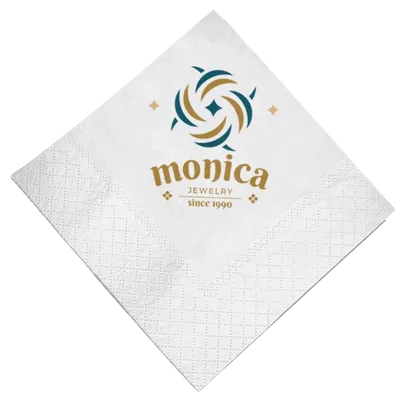 Custom Napkins With Logo, Single Sided Spun Cloth Napkin