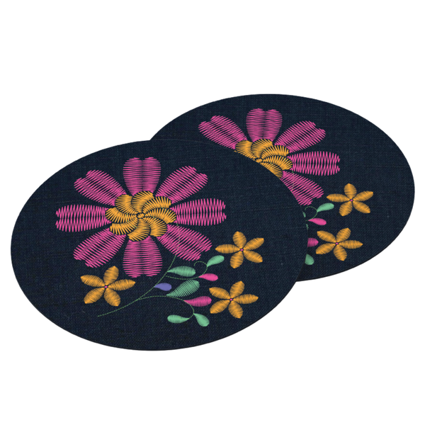 Cotton & Linen Embroidered Coasters - Custom Napkins Now