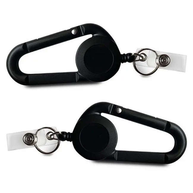 Carabiner Clip Badge Reel Keychain 